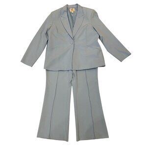 Worthington sz 16 baby blue single breasted pant suit wedding mother of bride